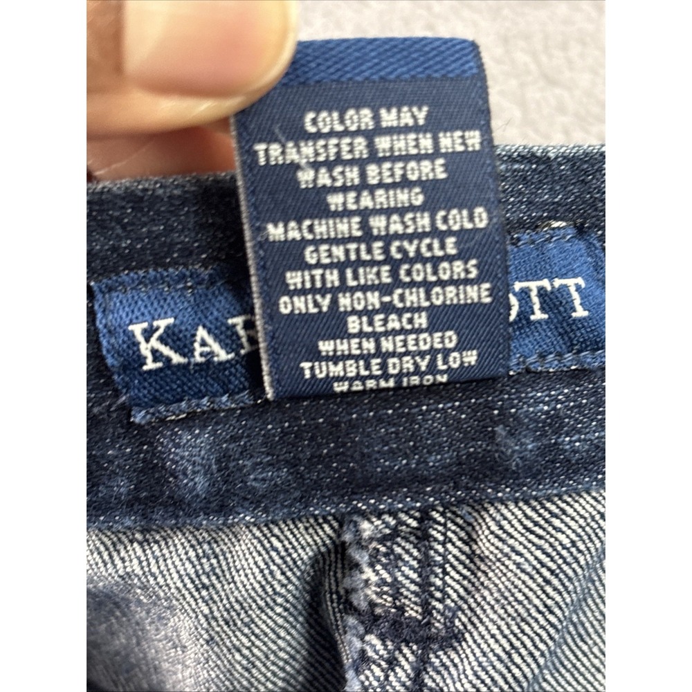 Karen Scott Women's Size 12 Straight Dark Wash‎ Mid Rise Cropped Capris - Picture 7 of 11